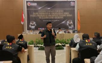 Ketua Bawaslu Kabupaten Cirebon Memberikan Sambutan Pada Rakernis PKD