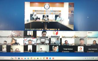 Screen Capture Zoom Meeting Rakor ToT P2P Jawa Barat